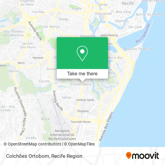 Colchões Ortobom map