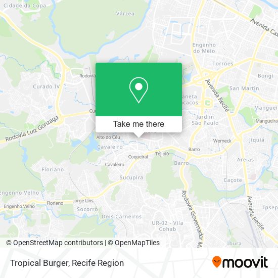 Tropical Burger map