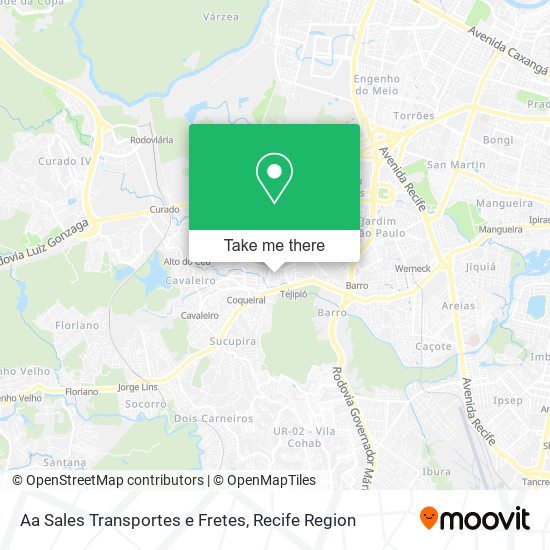 Aa Sales Transportes e Fretes map