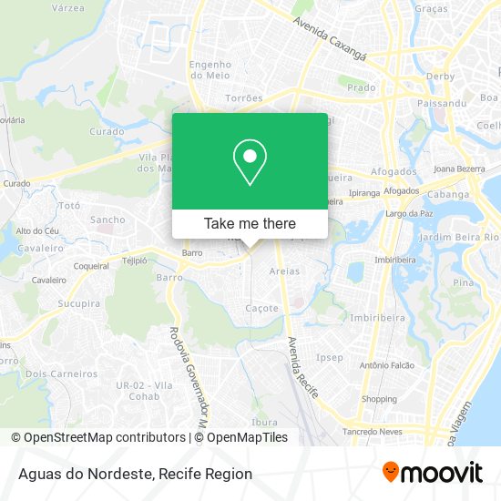 Aguas do Nordeste map