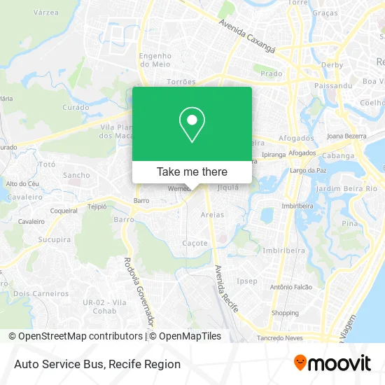 Auto Service Bus map