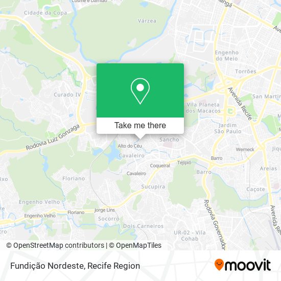 Fundição Nordeste map