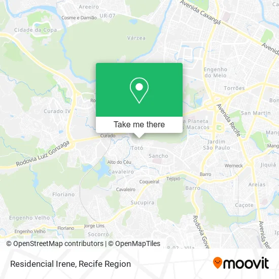 Residencial Irene map