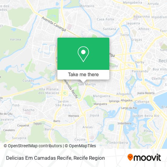 Delicias Em Camadas Recife map