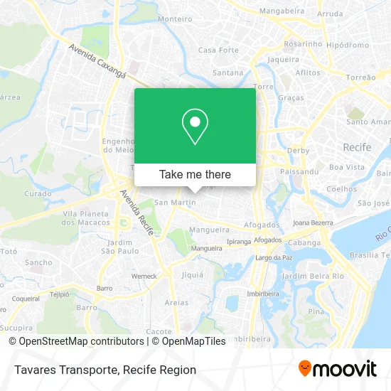 Tavares Transporte map