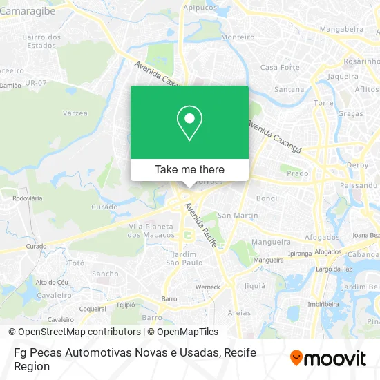 Fg Pecas Automotivas Novas e Usadas map