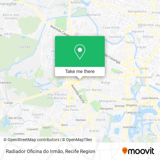 Radiador Oficina do Irmão map