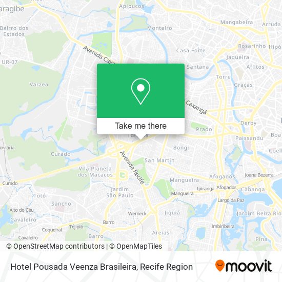 Mapa Hotel Pousada Veenza Brasileira