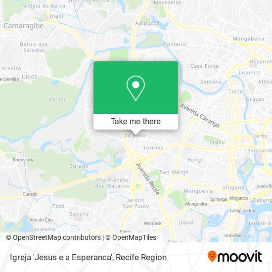 Igreja 'Jesus e a Esperanca' map