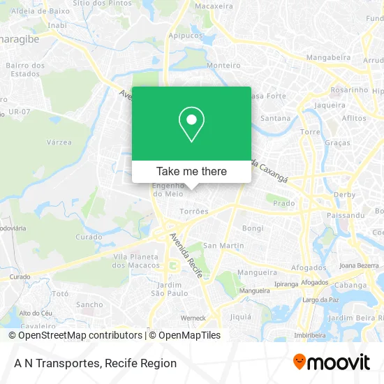 A N Transportes map