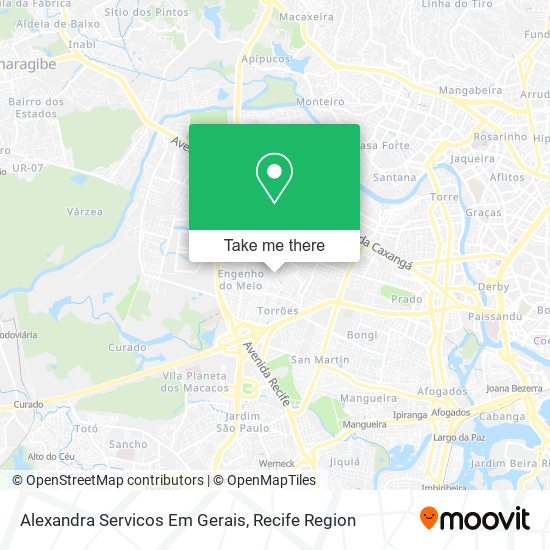 Alexandra Servicos Em Gerais map