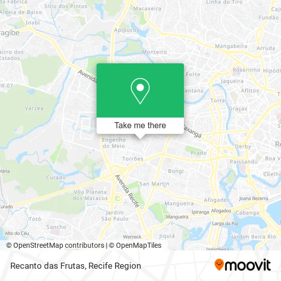 Recanto das Frutas map