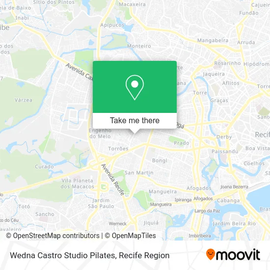 Wedna Castro Studio Pilates map