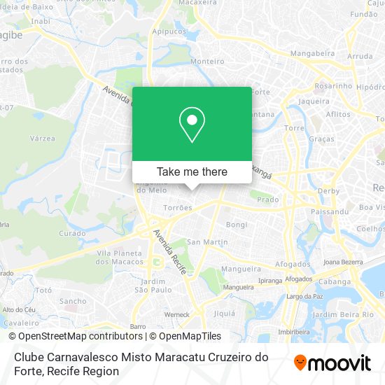 Mapa Clube Carnavalesco Misto Maracatu Cruzeiro do Forte