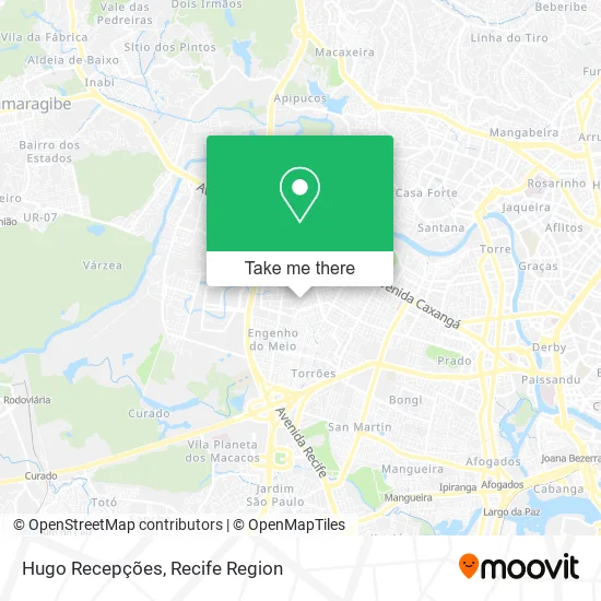 Hugo Recepções map