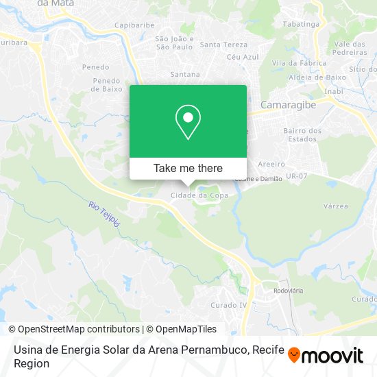 Usina de Energia Solar da Arena Pernambuco map