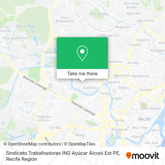 Sindicato Trabalhadores IND Açúcar Álcool Est PE map