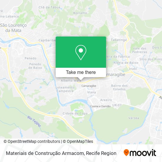 Materiais de Construção Armacom map