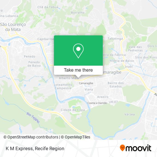 K M Express map