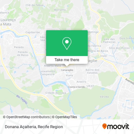 Donana Açaíteria map