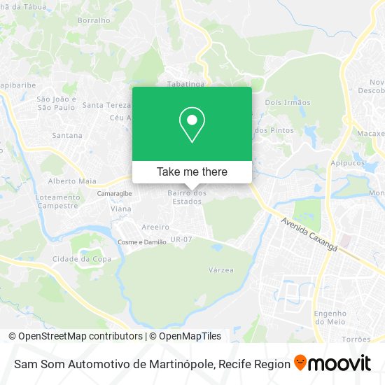 Mapa Sam Som Automotivo de Martinópole