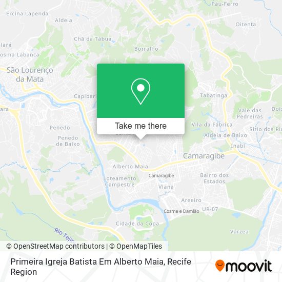 Primeira Igreja Batista Em Alberto Maia map