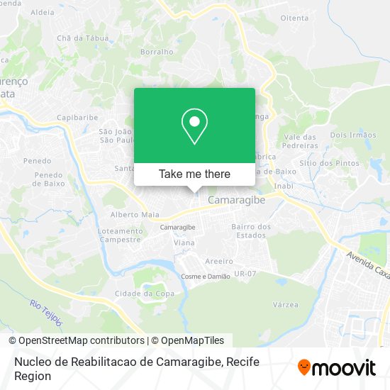 Mapa Nucleo de Reabilitacao de Camaragibe