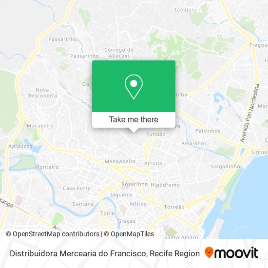Mapa Distribuidora Mercearia do Francisco