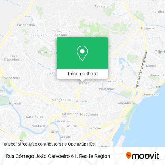 Rua Córrego João Carvoeiro 61 map