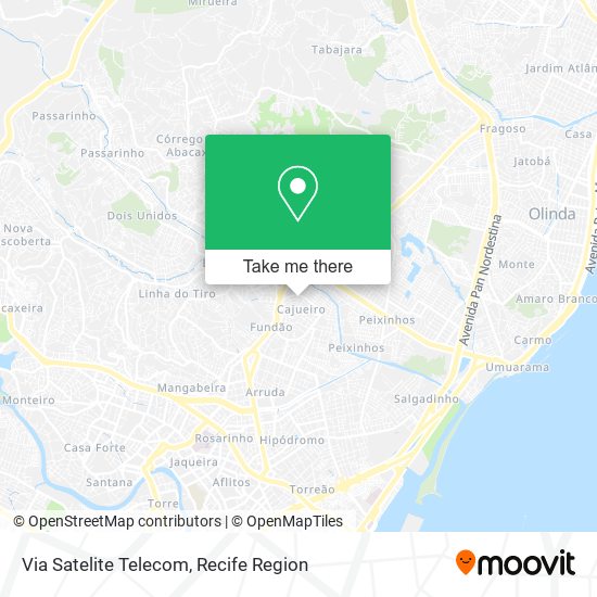 Via Satelite Telecom map