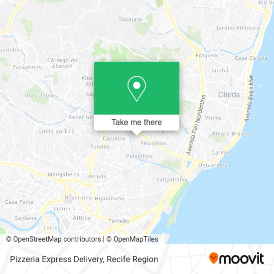 Pizzeria Express Delivery map