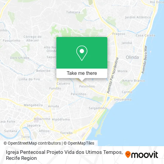 Igreja Pentecosal Projeto Vida dos Utimos Tempos map