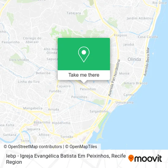 Iebp - Igreja Evangélica Batista Em Peixinhos map