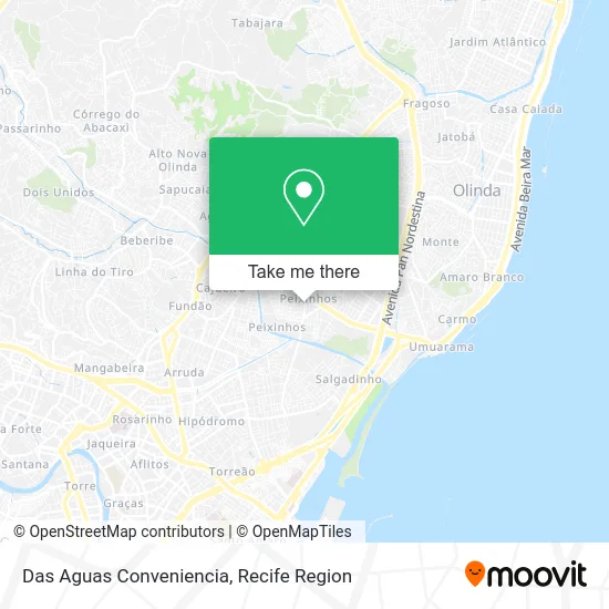 Das Aguas Conveniencia map