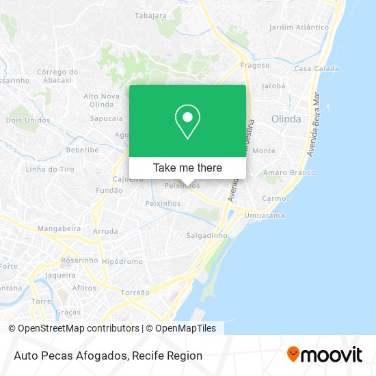 Auto Pecas Afogados map