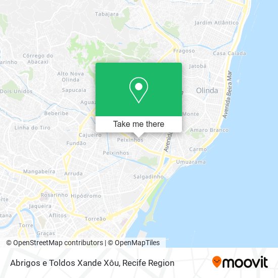Abrigos e Toldos Xande Xôu map
