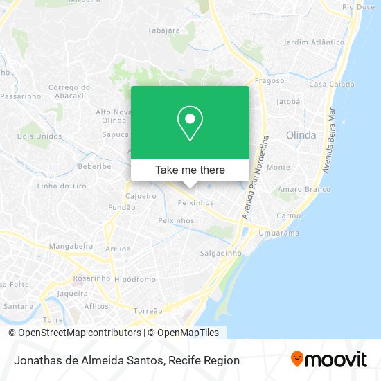 Jonathas de Almeida Santos map