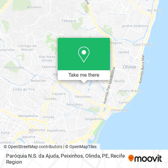 Paróquia N.S. da Ajuda, Peixinhos, Olinda, PE map