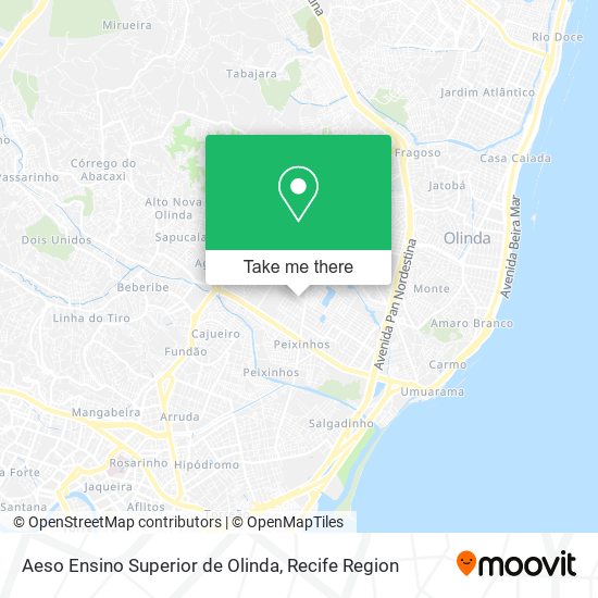 Aeso Ensino Superior de Olinda map