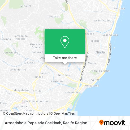Armarinho e Papelaria Shekinah map