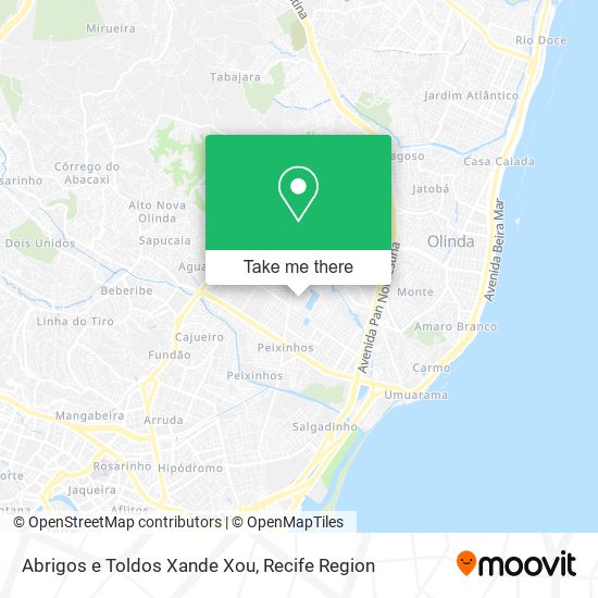 Abrigos e Toldos Xande Xou map