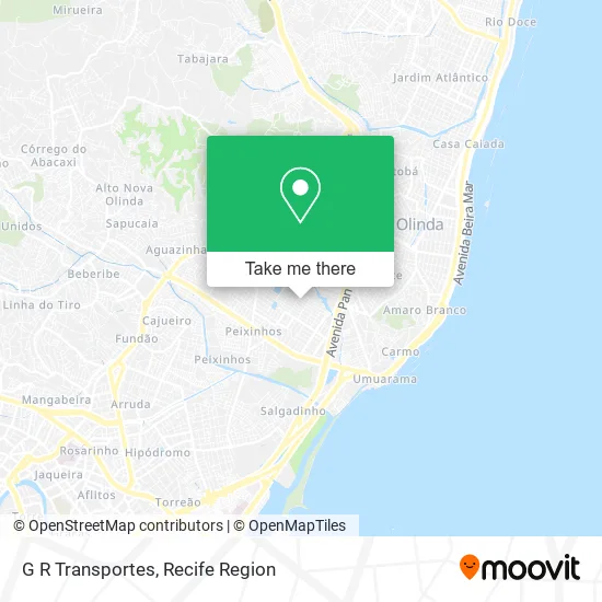 G R Transportes map
