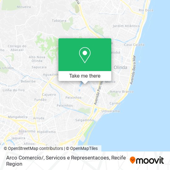 Arco Comercio / , Servicos e Representacoes map