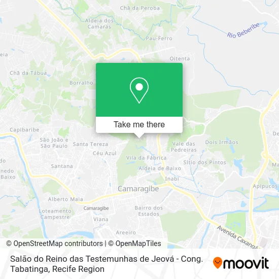 Salão do Reino das Testemunhas de Jeová - Cong. Tabatinga map