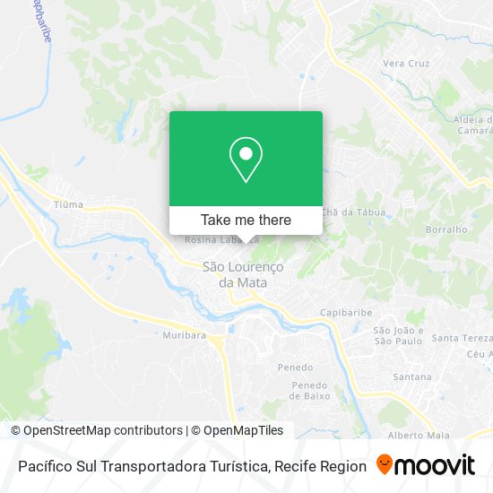 Pacífico Sul Transportadora Turística map
