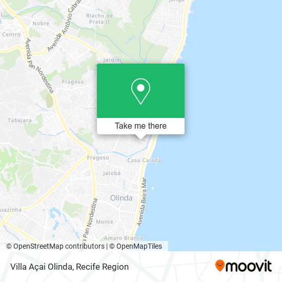 Villa Açai Olinda map