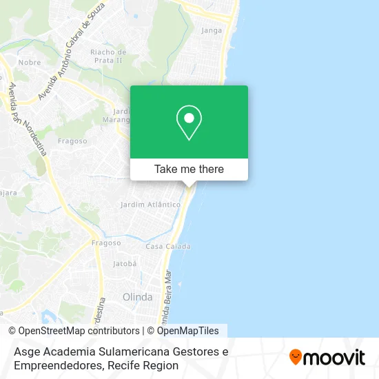 Asge Academia Sulamericana Gestores e Empreendedores map