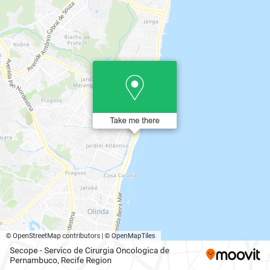 Secope - Servico de Cirurgia Oncologica de Pernambuco map