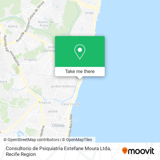 Mapa Consultorio de Psiquiatria Estefane Moura Ltda