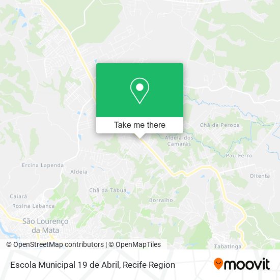 Mapa Escola Municipal 19 de Abril